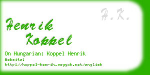 henrik koppel business card